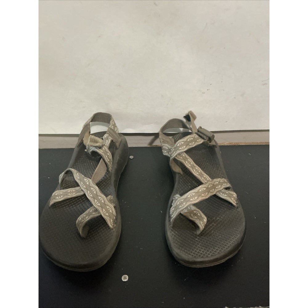 CHACO Women's Beige Brown Pattern Adjustable Strap Sandals- Size W 10